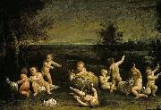 Giuseppe Maria Crespi Cupids Frollicking painting